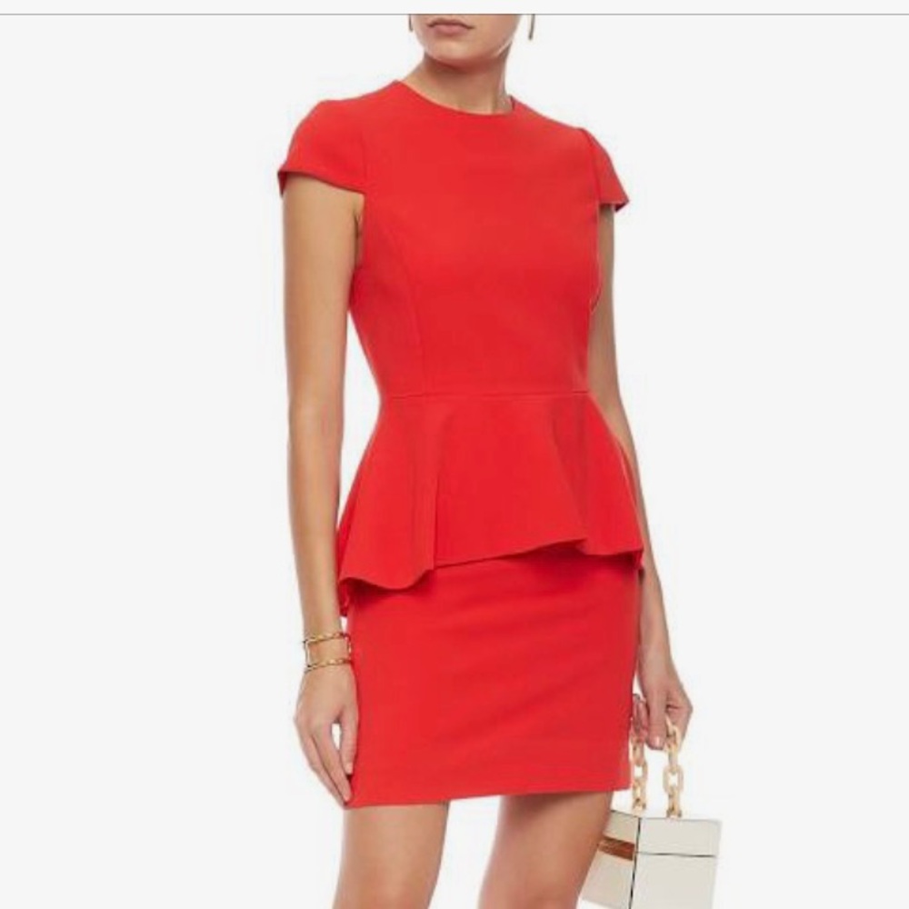 Alice & Olivia Ember stretch crepe peplum size 4